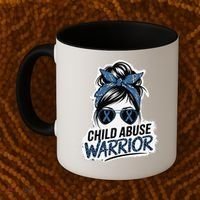 Child Abuse Warrior Child Abuse Prevention Awareness Coffee Mug thumb 2