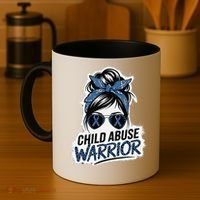 Child Abuse Warrior Child Abuse Prevention Awareness Coffee Mug thumb 4