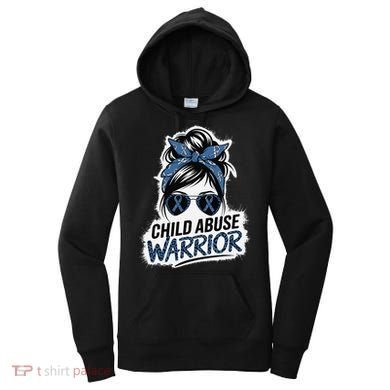 Child Abuse Warrior Child Abuse Prevention Awareness Women's Hoodie