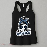 Child Abuse Warrior Child Abuse Prevention Awareness Women's Tank Top thumb 3