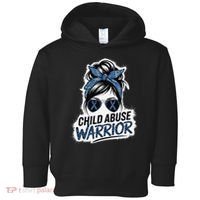 Child Abuse Warrior Child Abuse Prevention Awareness Toddler Hoodie thumb 0