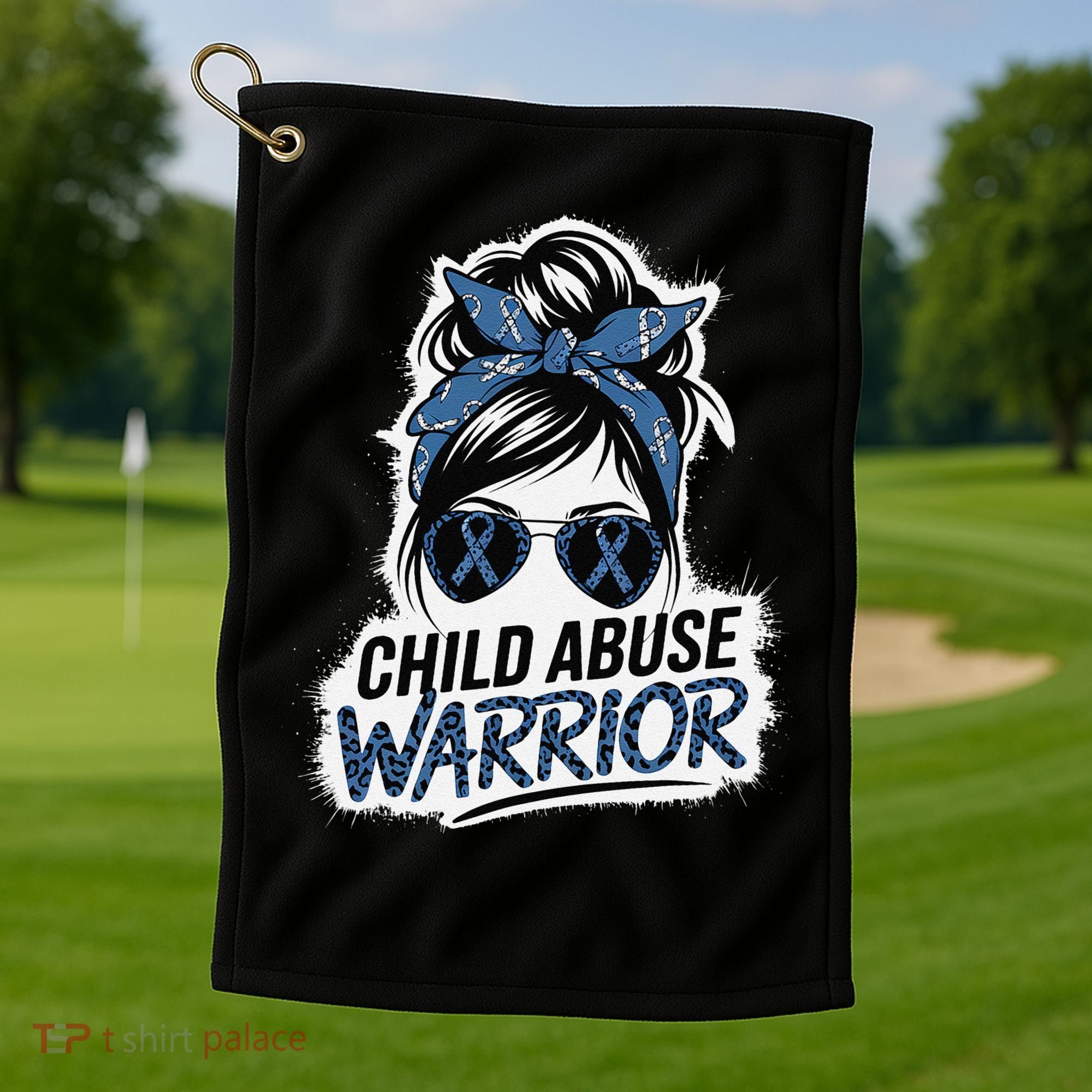 Child Abuse Warrior Child Abuse Prevention Awareness Golf Towel