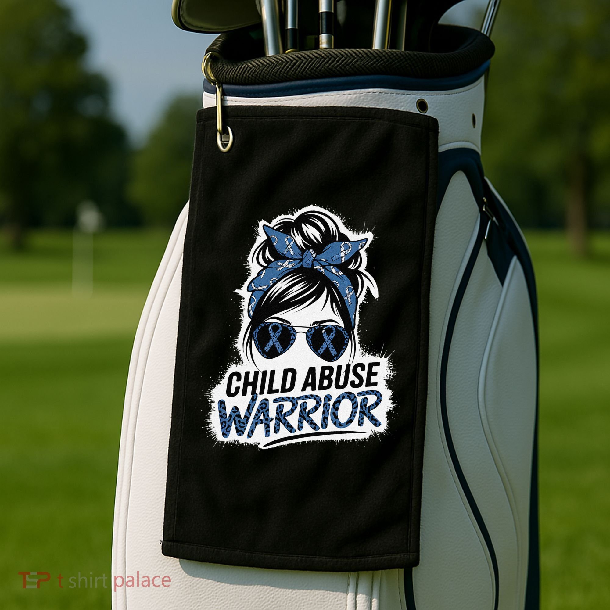 Child Abuse Warrior Child Abuse Prevention Awareness Golf Towel