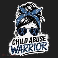 Child Abuse Warrior Child Abuse Prevention Awareness Golf Towel thumb 3