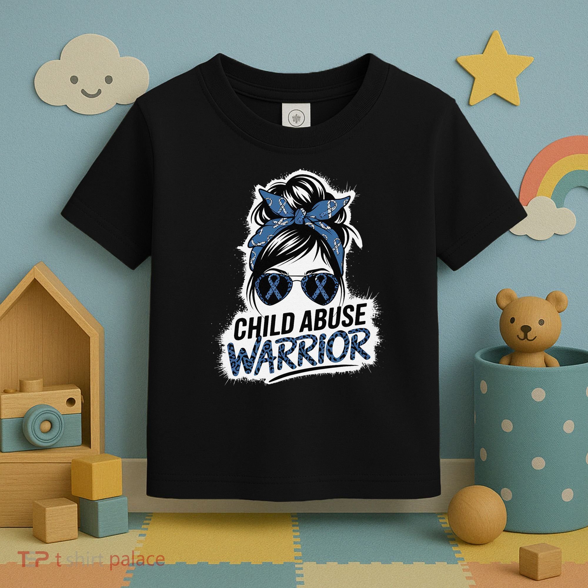 Child Abuse Warrior Child Abuse Prevention Awareness Toddler T-Shirt