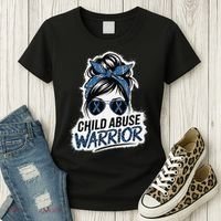 Child Abuse Warrior Child Abuse Prevention Awareness Women's T-Shirt thumb 3