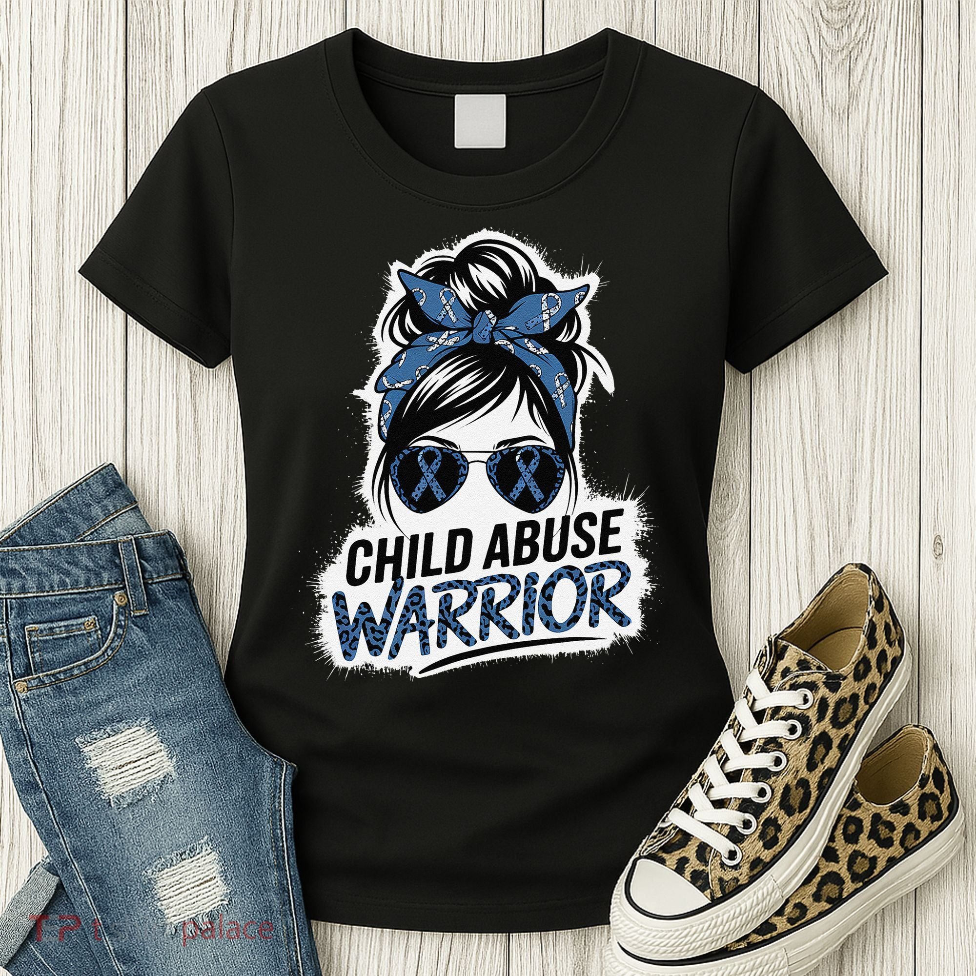 Child Abuse Warrior Child Abuse Prevention Awareness Women's T-Shirt