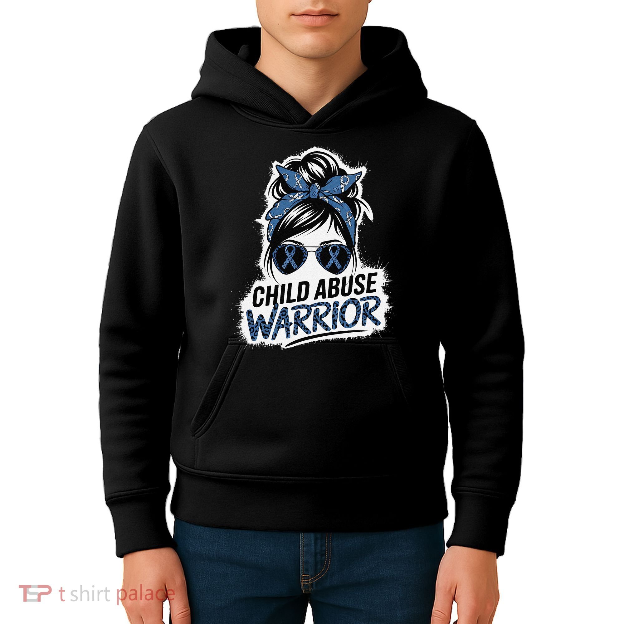 Child Abuse Warrior Child Abuse Prevention Awareness Kids Hoodie