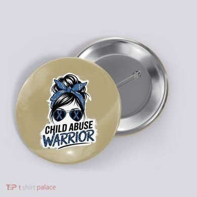 Child Abuse Warrior Child Abuse Prevention Awareness Button