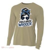 Child Abuse Warrior Child Abuse Prevention Awareness Cooling Performance Long Sleeve Crew thumb 0