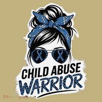 Child Abuse Warrior Child Abuse Prevention Awareness Kids T-Shirt thumb 2