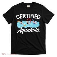 Certified Aquaholic Water Aerobics Instructor Fitness T-Shirt thumb 0