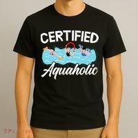 Certified Aquaholic Water Aerobics Instructor Fitness T-Shirt thumb 3