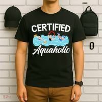Certified Aquaholic Water Aerobics Instructor Fitness T-Shirt thumb 6