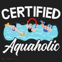 Certified Aquaholic Water Aerobics Instructor Fitness Beanie thumb 2