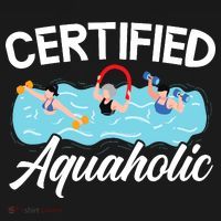 Certified Aquaholic Water Aerobics Instructor Fitness Ornament thumb 1