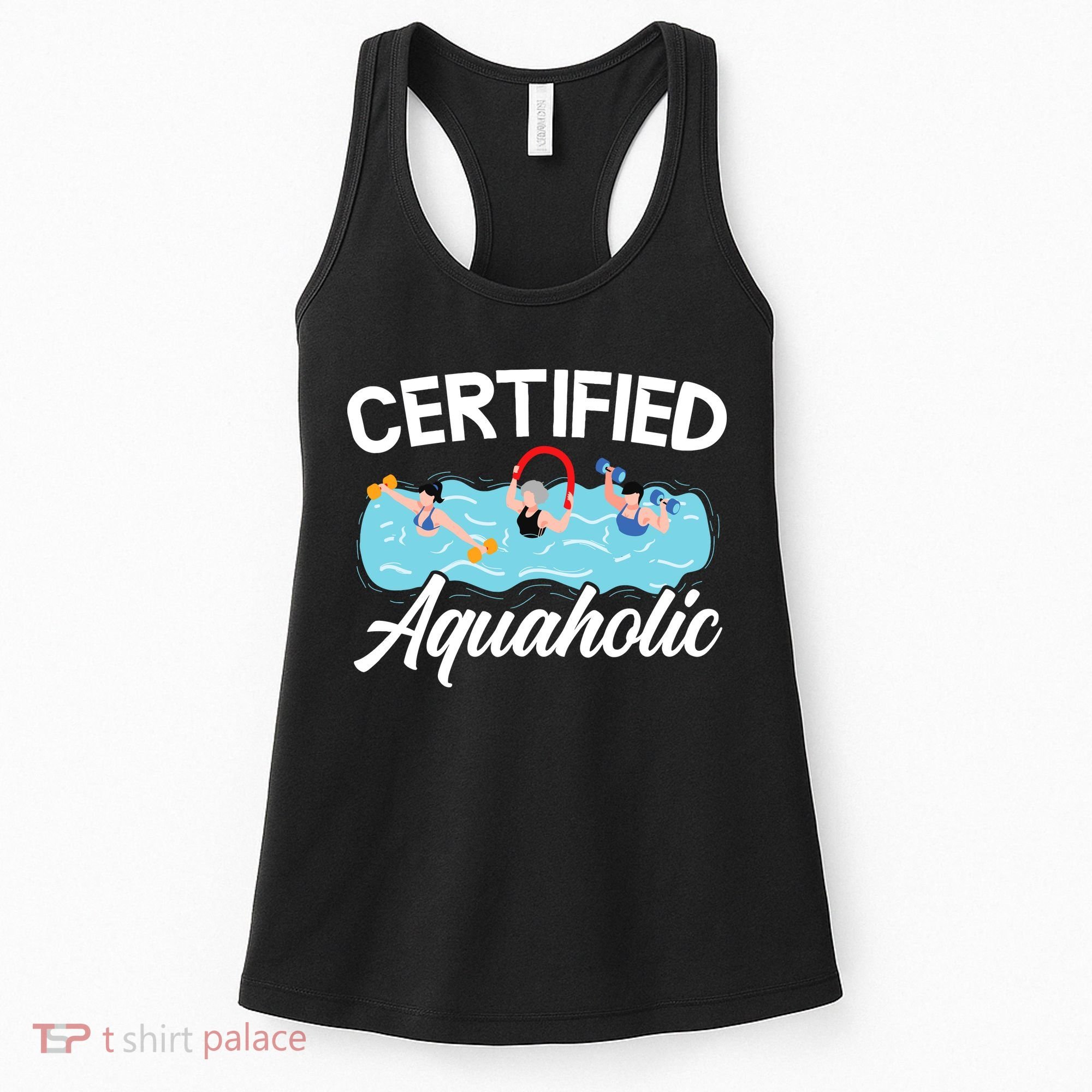 Certified Aquaholic Water Aerobics Instructor Fitness Women's Tank Top