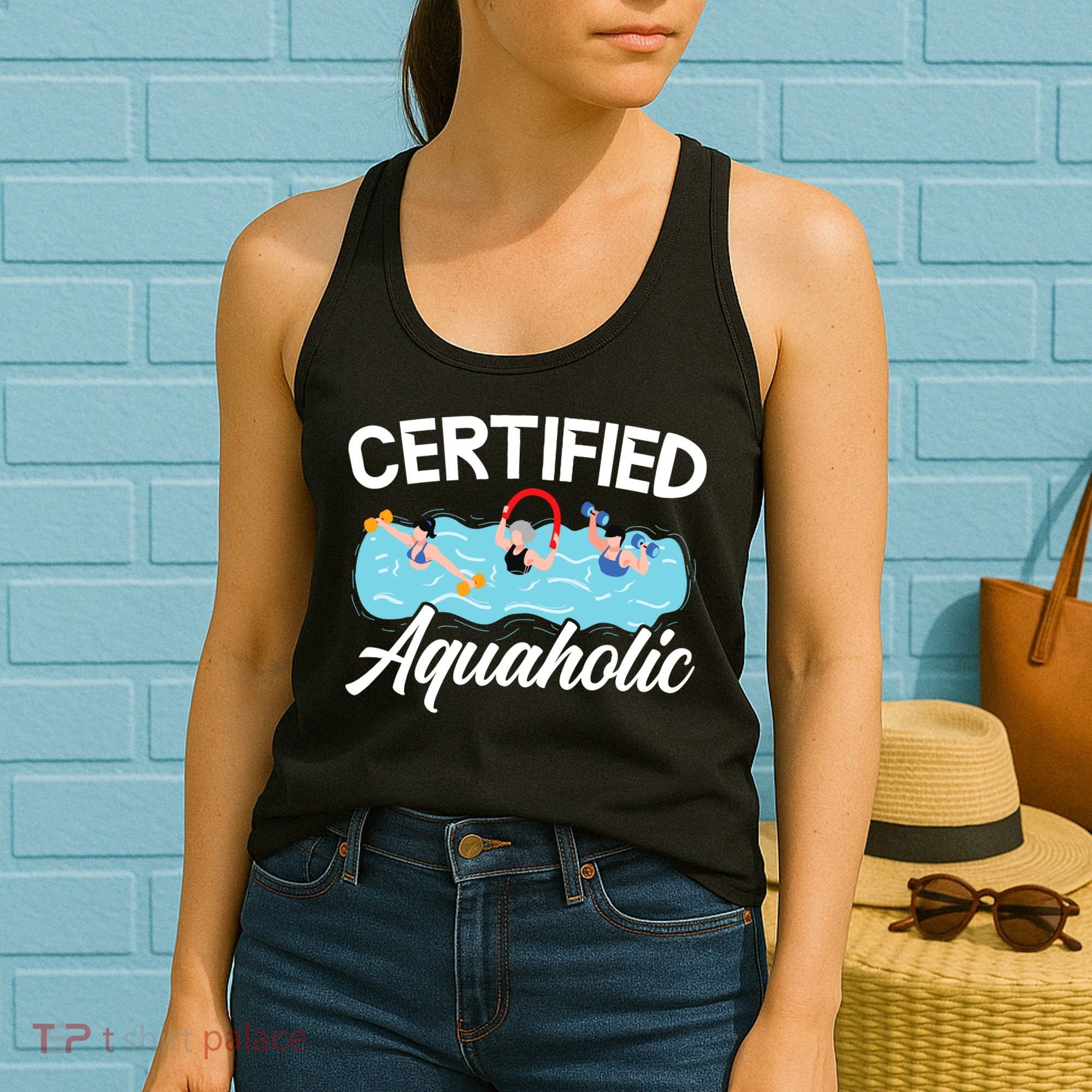 Certified Aquaholic Water Aerobics Instructor Fitness Women's Tank Top