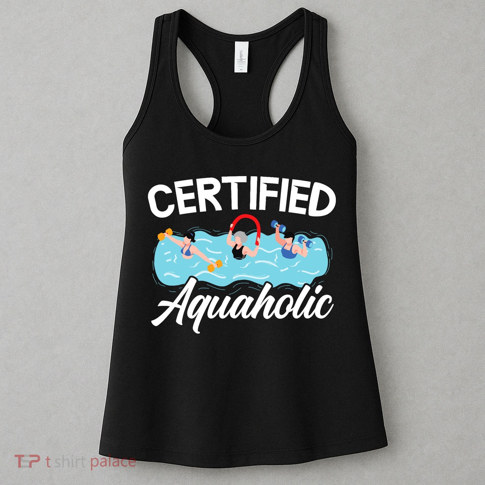 Certified Aquaholic Water Aerobics Instructor Fitness Women's Tank Top