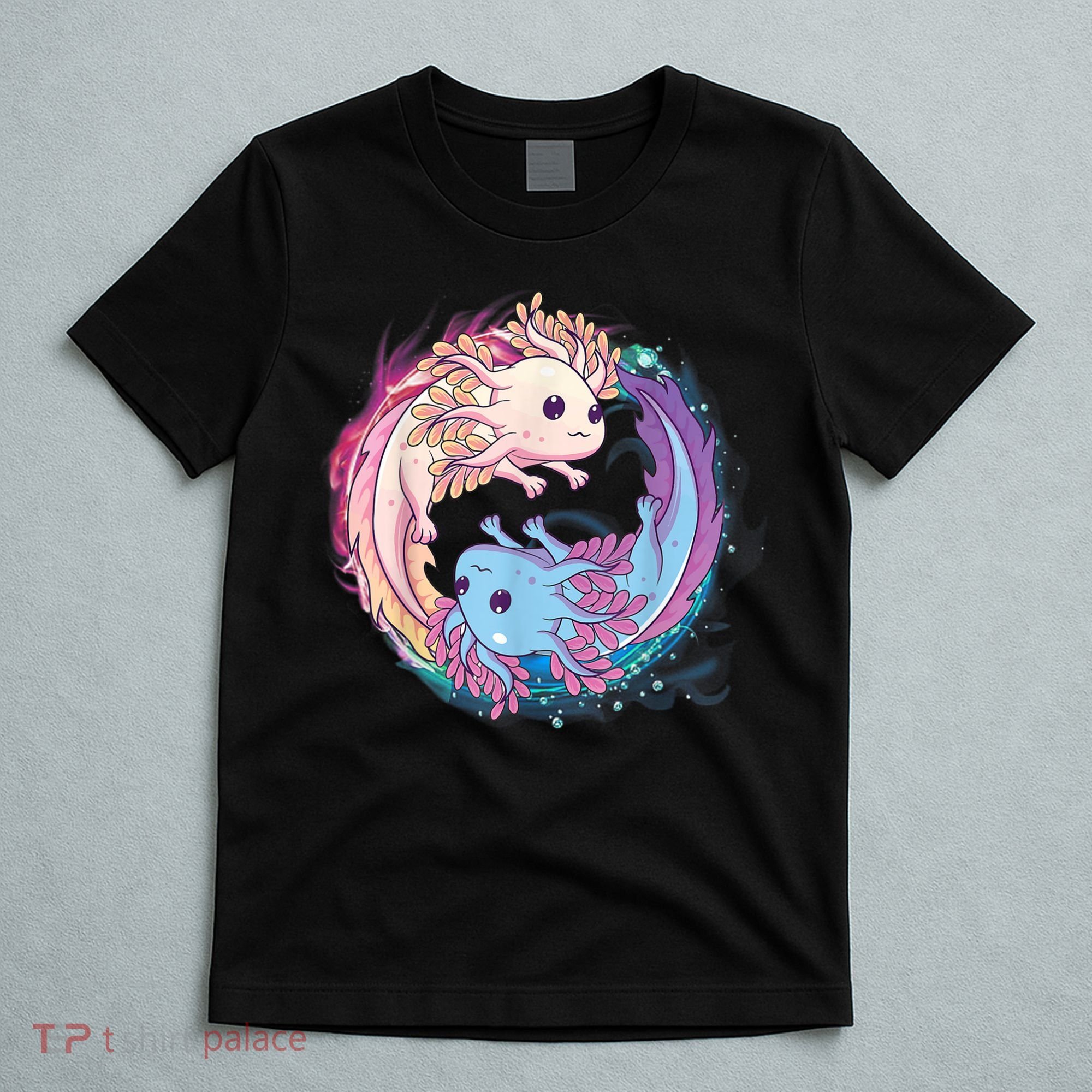 Cute Axolotl Yin Yang Plush Pets Girls Kid Official Teenager T-Shirt