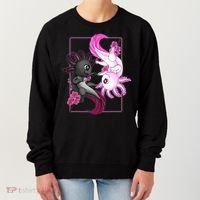 Cute Axolotl Yin Yang Plush Pets Cherry Blossom Women's Sweatshirt thumb 0