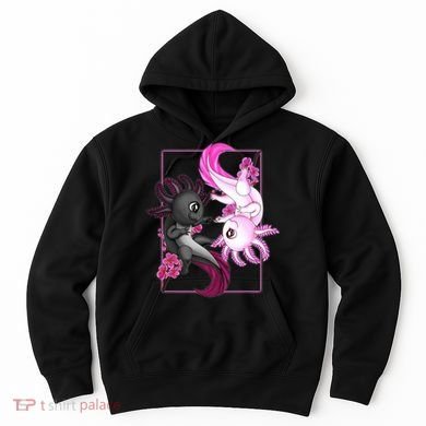 Cute Axolotl Yin Yang Plush Pets Cherry Blossom Hoodie