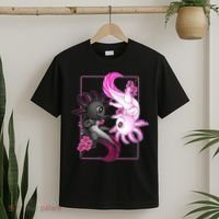 Cute Axolotl Yin Yang Plush Pets Cherry Blossom T-Shirt thumb 2