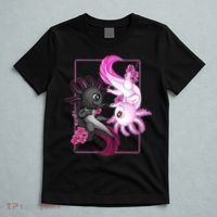 Cute Axolotl Yin Yang Plush Pets Cherry Blossom T-Shirt thumb 5
