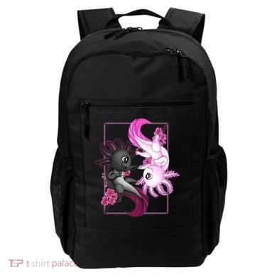 Cute Axolotl Yin Yang Plush Pets Cherry Blossom Backpack