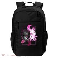 Cute Axolotl Yin Yang Plush Pets Cherry Blossom Backpack thumb 0