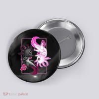 Cute Axolotl Yin Yang Plush Pets Cherry Blossom Button thumb 0