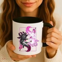 Cute Axolotl Yin Yang Plush Pets Cherry Blossom Coffee Mug thumb 3