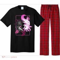 Cute Axolotl Yin Yang Plush Pets Cherry Blossom Pajama Set thumb 0