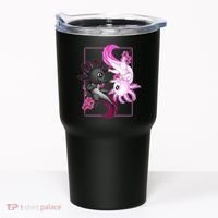 Cute Axolotl Yin Yang Plush Pets Cherry Blossom Tumbler thumb 0