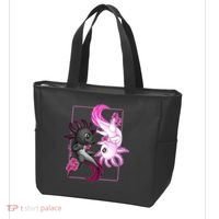Cute Axolotl Yin Yang Plush Pets Cherry Blossom Tote Bag thumb 3