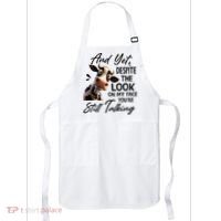 Cow And Yet Despite The Look On My Face Youre Still Talking Apron thumb 0