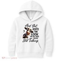 Cow And Yet Despite The Look On My Face Youre Still Talking Kids Hoodie thumb 0