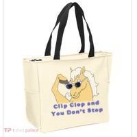 Clip-Clop And You Don't Stop Horse funny Tote Bag thumb 2