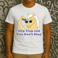 Clip-Clop And You Don't Stop Horse funny T-Shirt thumb 3