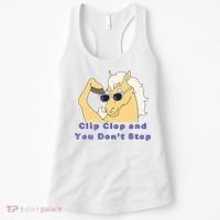 Clip-Clop And You Don't Stop Horse funny Women's Tank Top thumb 0