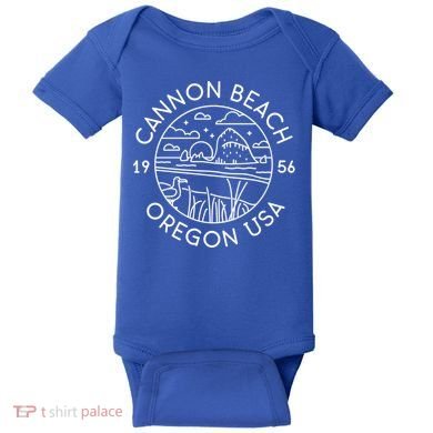 Cannon Beach 1956 Oregon Clatsop Gift Baby Bodysuit