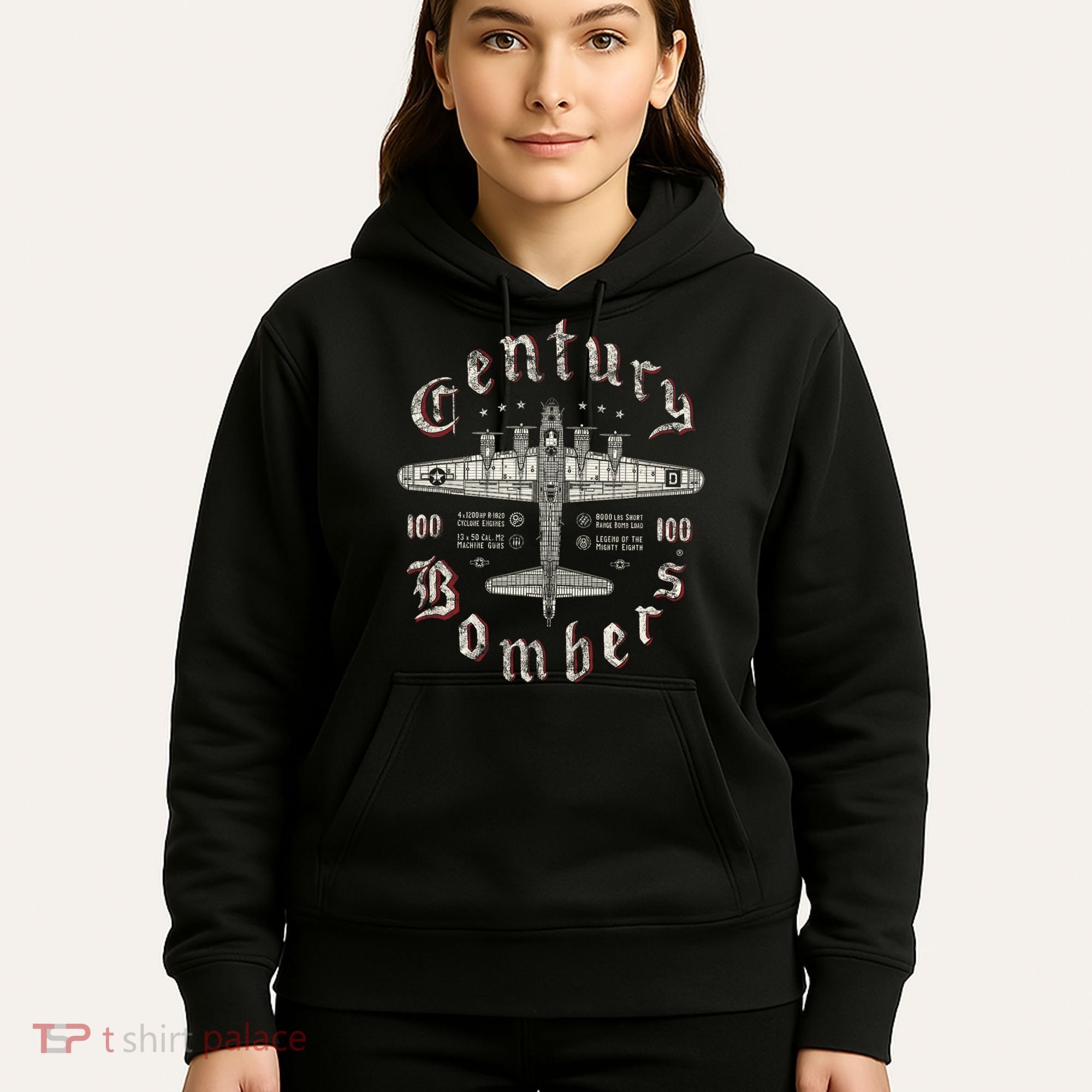 Century Bombers 100th Bomb Group B 17 Hoodie
