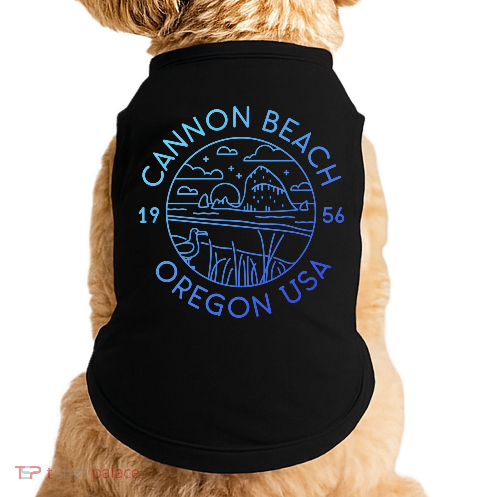 Cannon Beach 1956 Oregon Clatsop Gift Doggie Tank