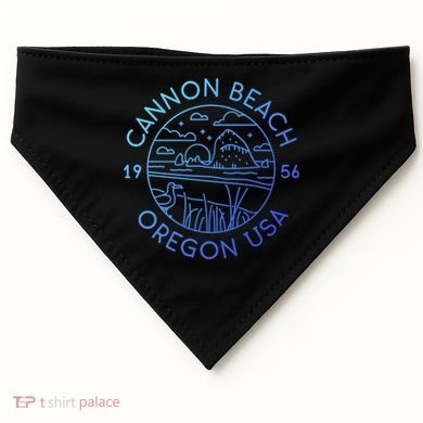 Cannon Beach 1956 Oregon Clatsop Gift USA-Made Doggie Bandana