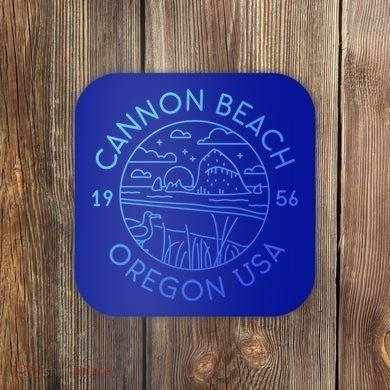 Cannon Beach 1956 Oregon Clatsop Gift Coaster