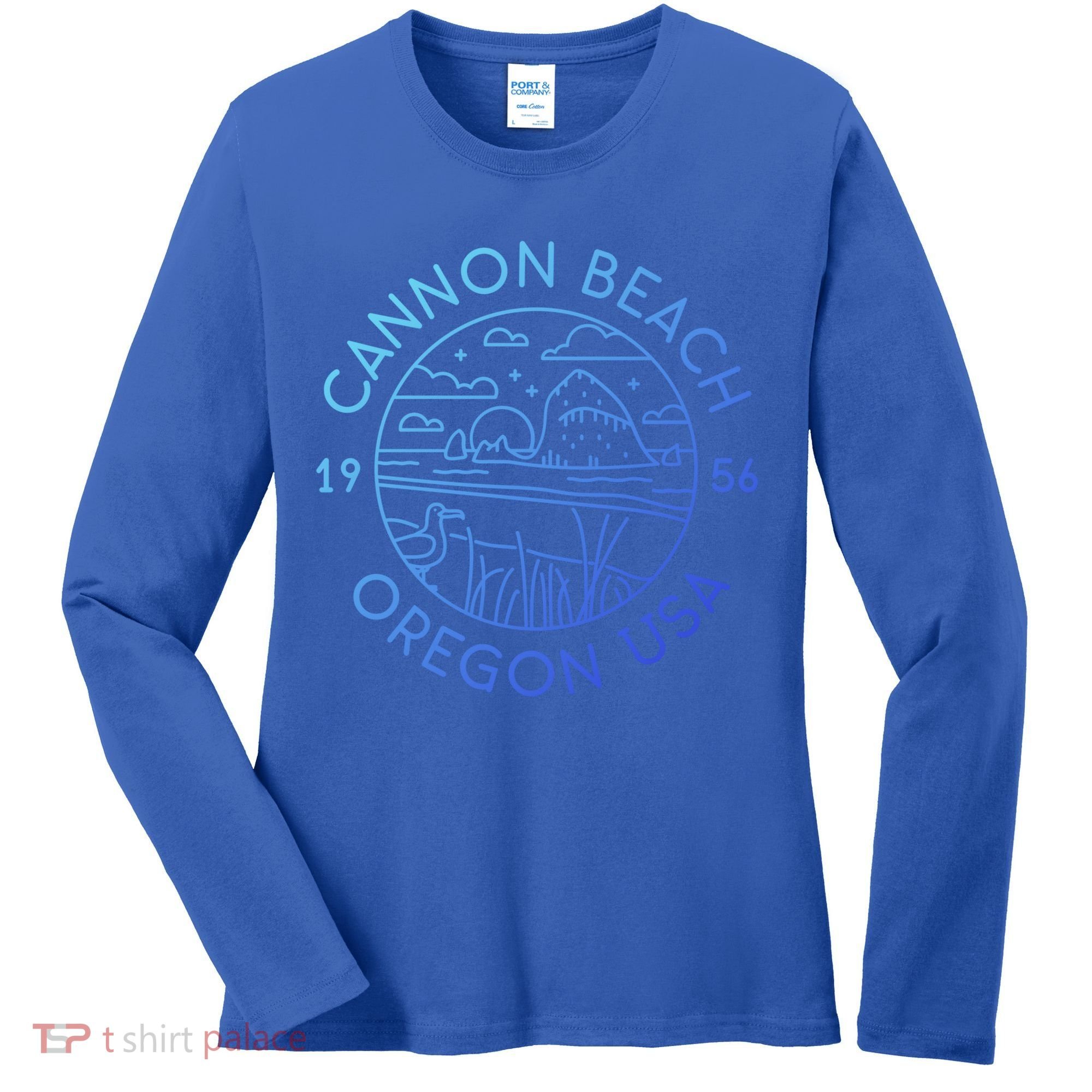 Cannon Beach 1956 Oregon Clatsop Gift Women's Long Sleeve Shirt