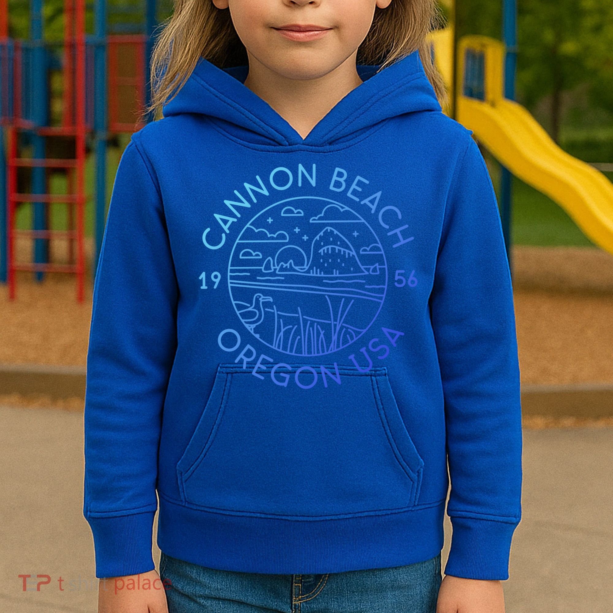 Cannon Beach 1956 Oregon Clatsop Gift Kids Hoodie