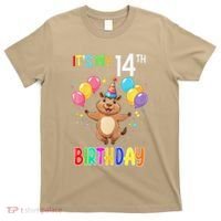 Capybara Birthday 14 Birthday Party 14th Birthday T-Shirt thumb 0