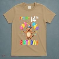 Capybara Birthday 14 Birthday Party 14th Birthday T-Shirt thumb 5