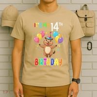 Capybara Birthday 14 Birthday Party 14th Birthday T-Shirt thumb 6